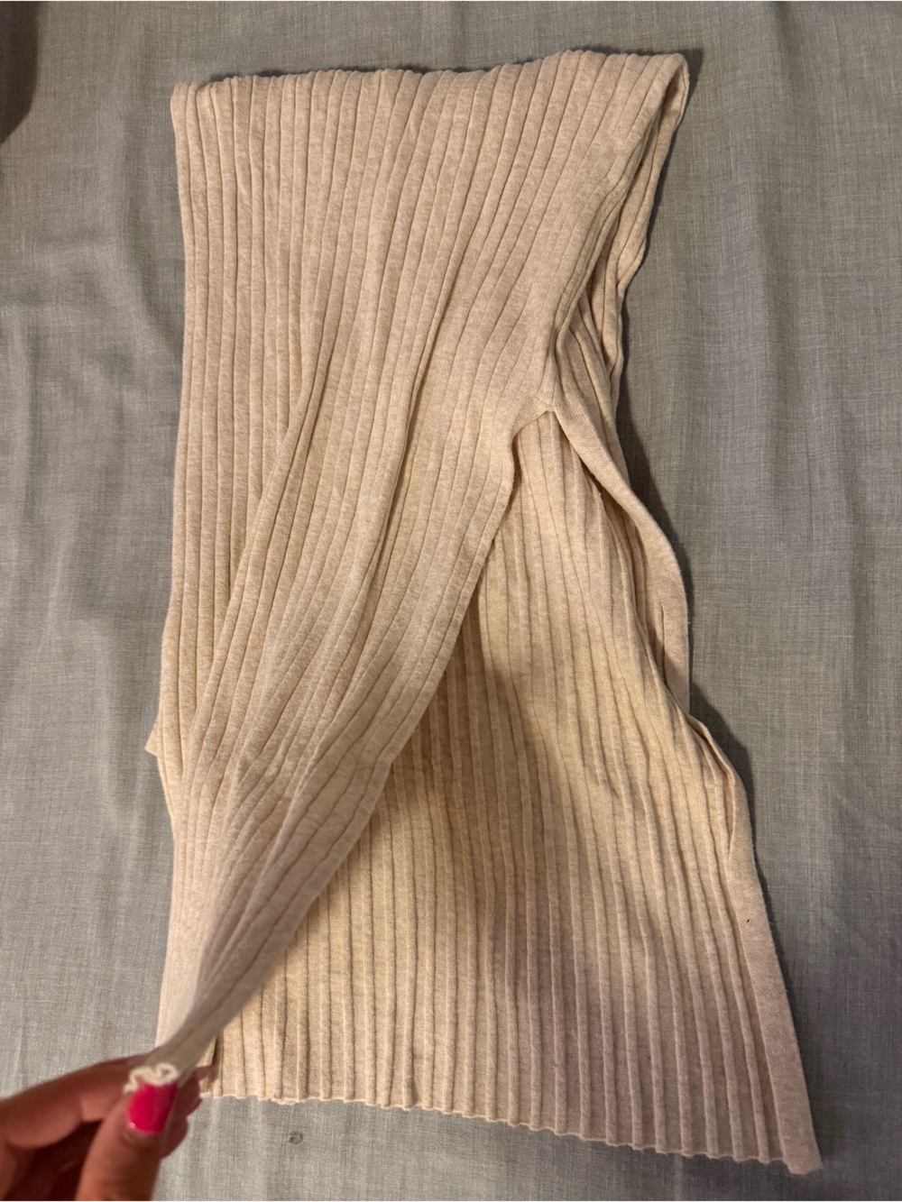 Universal Thread Ribbed Maxi Dress — Light Beige - Picture 2 of 3
